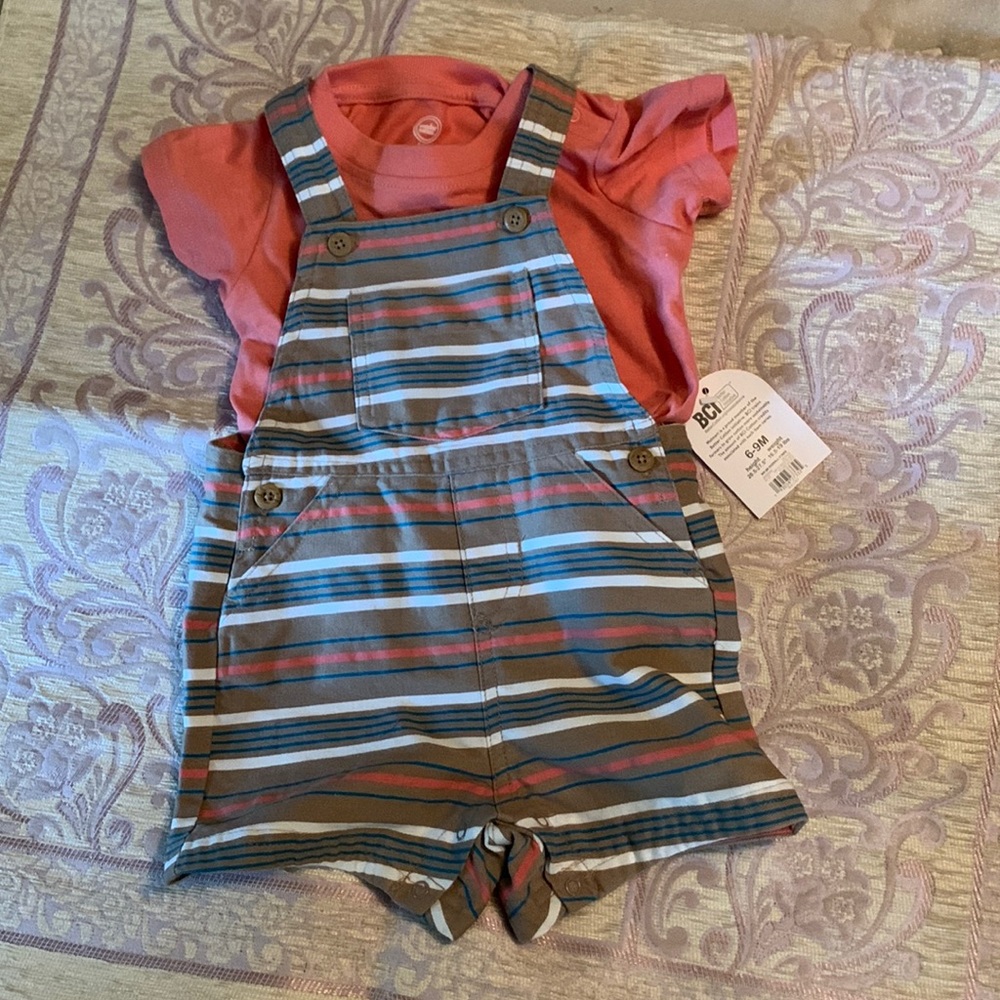 Brand New Boys 6-9m overalls